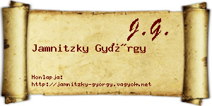 Jamnitzky György névjegykártya